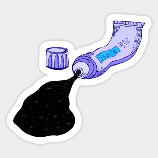 Space-flavored toothpaste Sticker